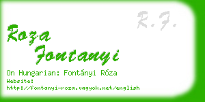 roza fontanyi business card
