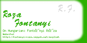 roza fontanyi business card